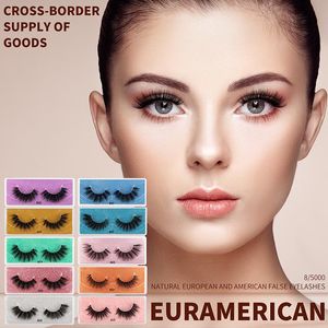 Dicke natürliche 3D-Falsche Wimpernverlängerungen, kräuselnd, unordentlich, leicht, weich, lebendig, wiederverwendbar, handgefertigt, mehrschichtig, gefälschte Wimpern, Augen, Make-up für Frauen, Schönheit, 10 Modelle