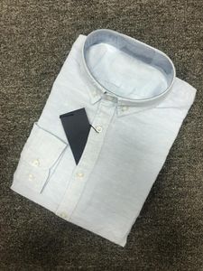 Camisas Fashion Hombre toptan satış-Erkek Casual Gömlek H878 Yüksek Kalite Küçük At Keten Kumaş Uzun kollu Gömlek Camisa Masculina Erkekler Elbise Moda Hombre Chemises