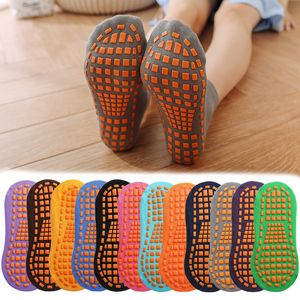 Kids adults Anti-Slip Sock trampoline Cotton Breathable Short Elasticity Sport Boy Girl Outside Child Socks