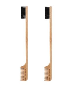 Edges Brush Comb Bamboo Styling Care Tools Edge Fixer for Baby Hairs Compact Curling Accessories