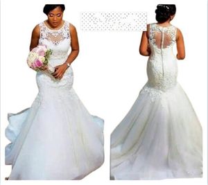 Sexy Meerjungfrau Plus Size Kleider Land Afrikanische Vintage Empire-Taille Brautkleider Mit Perlen Hochzeit Braut Vestido de novia276w