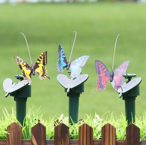 Solar Power Dancing Flying Butterflies decorazioni da giardino Vibrazione svolazzante Fly Hummingbird FlyingBirds Yard Decoration Giocattoli divertenti SN3390