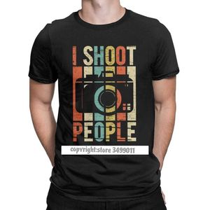 Uomo Vintage Shoot People Pographer Top Camicia Novità Cotone Premium ee Camisas s Girocollo 210629