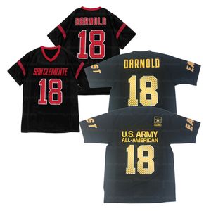 Maglia da calcio personalizzata Sam Darnold 18 # High School All American cucita nera Qualsiasi nome Numero Taglia S-4XL Alta qualità