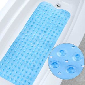 Rectangle 40x100/39x69cm PVC Anti-skid Bath Mat Soft Bathroom Massage Mat Suction Cup Non-slip Bathtub Carpet 210622