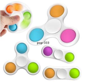 Stili più nuovi Baby Sensory Simple Dimple Toys Regali Bambino adulto Divertente Anti-stress Finger spinner Stress Reliver Push Bubble Fidget Toyy