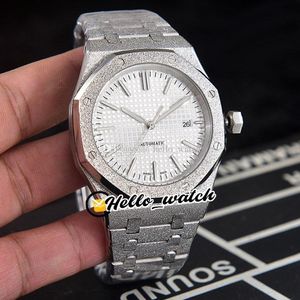 3A 44mm Asian 2813 Automatic Mens Watch White Texture Dial Frost Gold Matte Steel Bracelet Watches Luxury Hello_Watch High Quality
