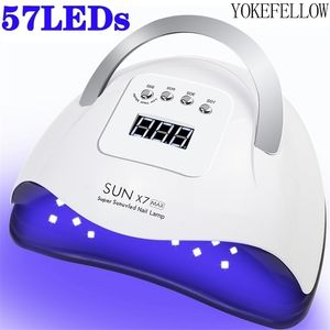 57LEDs UV LED Nail Lamp For s Acrylic Gel Dryer With Memory Function Professionl Art Manicure Machine 211222