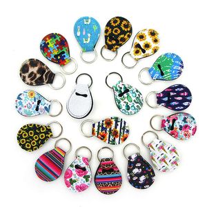 RTS keychain Party Favor neoprene coin cartoon portable hanging jewelry lipstick case hand sanitizer bottle holder