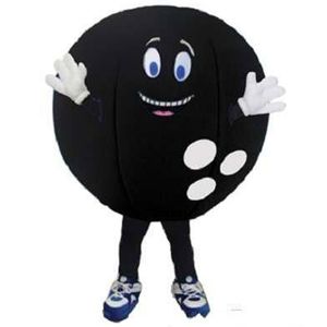 Halloween Black Ball Mascot Costume Top Quality Cartoon Theme Character Carnival Unisex vuxna storlek Jul födelsedagsfest fancy outfit