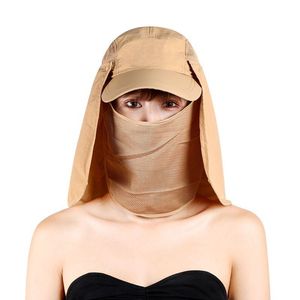 Wholesale hiking hat with neck cover resale online - Outdoor Hats Portable Removable degree Neck Cover Fishing Hat Sun Ear Flap Foldable UV Protection Cap Sport Hiking Caps