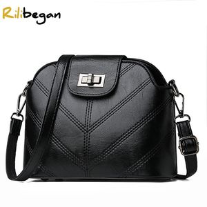 Leather PU Shoulder Bag Women High Quality Handbag Casual Messenger for Female Hasp Design Crossbady Handle