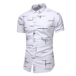 Moda 9 Stil Tasarım Kısa Kollu Rahat Gömlek erkek Baskı Plaj Bluz Yaz Giyim Artı Asya Boyutu M-XXXL 4XL 5XL 210721