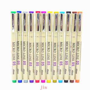 Micro pen for 12 color sketch, 0.5mm top with fine lining, sleeve animation mark, color, new