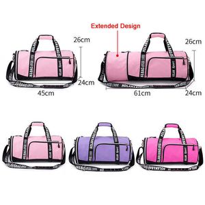 Yoga Mat Bag For Women 2019 Pink Gym Sports bag Fitness/ Shoe Compartment Small Q0705