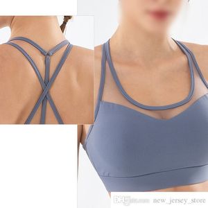 Egna märke Kvinnors Yoga Underkläder med Bröstkudde Sport Bra Ny Skönhet Back Bra Casual Blouse Outdoor Sports Vest