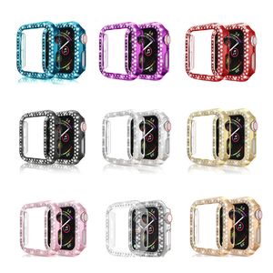 Diamond Bumper Protective Case for Apple Watch Cover Series 6 SE 5 4 3 2 1 38MM 42MM iwatch 40mm 44mm Band Strap