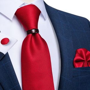 Bow remis Red Solid for Men Business Wedding Szyjka z krawatem ze stali nierdzewnej chusteczki luksusowe akcesoria Gravata Gravata