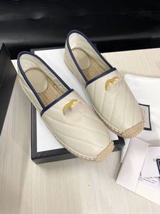 High quality Brand designer espadrilles genuine leather Thick soles canvas women's Platform fashionflats Plus Size km01