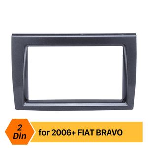 Raffinerad 2 Din bilradio Fascia DVD-spelare Frame för 2006+ Fiat Bravo Audio Cover i Dash Mount Kit Panel Plate Cover Trim