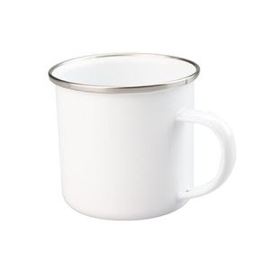 12Oz Sublimation Emaille Kaffeetasse Camping Becher Metall Blank Cup Emaille Stahl Tumbler Seemerbe