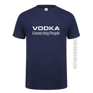 Sommar Rolig Ryssland Vodka T Shirt Men O Neck Cotton Present T-shirts Man Kläder High Street Camiseta Basic Tops 210629