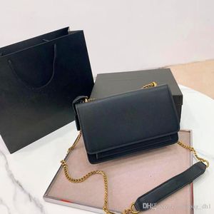 Classic ladies Leather sunset shoulder bag luxury women design flip wallet handbag retro hundred matching hardware link messenger bags