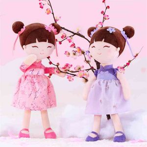 Gloveleya Plush Toys Chinese Style Ten Scroll Fairy Design Baby Girl Cloth Doll Suffed Ragdoll Gifts Ideas 210728