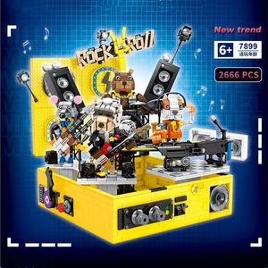 O aplicativo Motorizado Animal Music Box Blocos de construção Montagem Montagem 21002 7899 Brinquedos de Alta Tecnologia Bricks Christmas Presentes