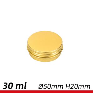 Portable Gold Aluminium Pakiet Butelki Metalowe Puszki Tin 30ml Krem DIY Refillable Jar Herbata Pot Puste okrągłe pojemniki