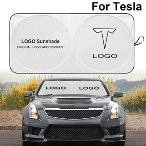 Sunshade Sunshade Cover Visor Front Window Emblem Sun Shade for Tesla Letters Model 3 x S y Automobile Accessorie Car