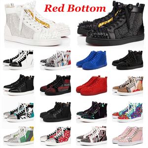 Rode Bottoms Schoenen Man Big Size US Luxurys Designers Heren Dames Casual Platform Sneakers Mode Spikes Zwart Wit Loafers Vintage Flat Bottom Designer Trainers