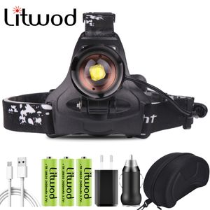 LED Headlamp XHP100 9-rdzenia Powiększalny reflektor Wodoodporna Powerbank USB Akumulator 18650 Lampa latarnia głowicy baterii