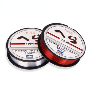 Braid Line 5 st 100m Fluorokarbonbeläggning Fiske 0,1 mm-0,5 mm 4LB-40LB Carbon Fiber Leader Lure Wire Sinking Japan