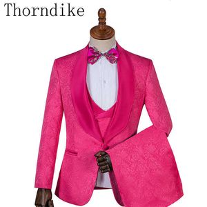 Thorndike Разные цвета Одно кнопка Groom Tuxedos Шаль Отволошенок Жених Уизберы Лучший Человек Костюмы Мужской Свадебные Костюмы Три Части Костюмы X0909