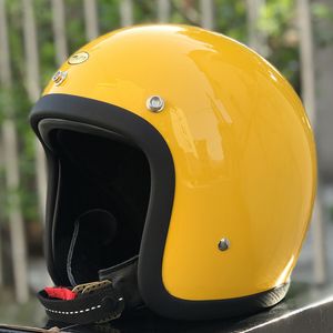 Casco TTCO Casco classico vintage retrò Casco aperto Moto Giappone Cafe Racer Moto antica Fibra di vetro leggera Q0630