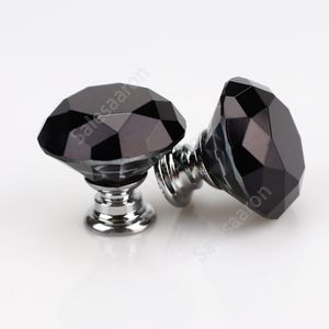Knoppskruv mode 30mm diamant kristallglasdörrknoppar lådor skåp möbler handtag knopp skruvmöbler tillbehör Sea Frakt DAS316
