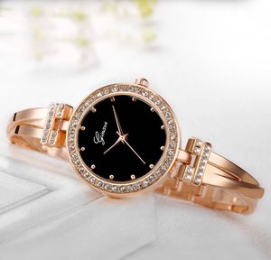 Luxo 4 peças define relógio feminino diamante moda relógios de quartzo delicado senhoras relógios de pulso pulseiras ginaves brand265m