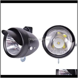 Lights Retro Bicycle Bike Front Light Headlight Vintage Safety Headlamp Dark Night Lamp Flash Lighting Outdoor Oybzk Kcrlp