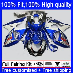 Weiße blaue Einspritzung für Suzuki GSXR 1000CC 1000 CC 2009 2010 2011 2012 2013 2015 2016 Karosserie 28Nr