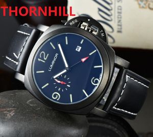 Hilfszifferblätter für Arbeit, Sport, Militär, Pilotenserie, Multifunktionsuhren, 50 mm, hochwertiges Leder, klassischer Stil, automatisches Datum, Quarz, Herrenmode, Freizeituhr, Relojes De Marca