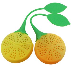 Strumenti per il tè in silicone Bustina di tè a forma di limone Colino da tè Infusore Teiera Tazza da tè Sacchetto filtro Eco-friendly 2 colori