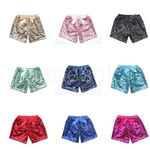 Abbigliamento per bambini Pantaloncini con paillettes per bambini Pantaloni estivi con glitter Pantaloni con fiocco luminoso Boutique di moda Short Girls Bling Dance DD161