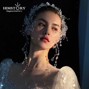 Hårklämmor Barrettes Himstory 2021 Est Designs Clear Flower Crystal Wedding Hairband Sweet Princess Bridal Accessories Headpiece Jewelies