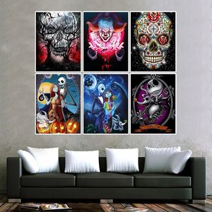 6 PZ Halloween Diamond Painting Adulti Bambini FAI DA TE 5D Full Drill Crystal Rhinestone ricamo decor 12x16inch