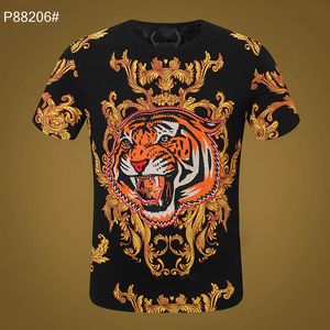 T-shirt di design tigre di cristallo per uomo Skull Tees Summer Basic Solid stampa lettera dollaro Skateboard Casual Punk top Tee donna Camicie abbigliamento Orso manica corta M-3XL