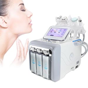 Chegadas Novas 6 em 1 Máquina Hidrofacial Hydro Dermoabrasão Facial Descascamento Ultrasonic Skin Scrubber Oxigênio Spray Skin Care Microdermoabrasion