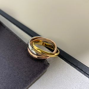 Top C Marka Pure 925 Sterling Gümüş Takı Kadınlar için 3 Renk Yuvarlak Yüzükler Gül Altın Elmas Düğün Takı Lüks Marka Unisex Ring