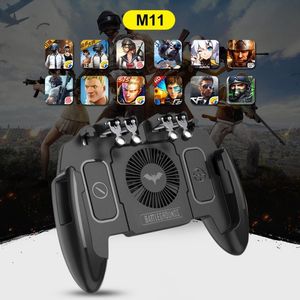 Six Finger PUBG Mobile Game Controller Gamepad Trigger AIM Button L1R1 Joystick Android med kallare kylfläkt