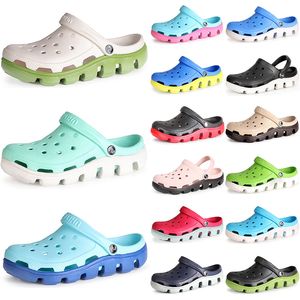 Mode Hole Shoes Kvinnor Sommar Hem Tofflor Candy Color Garden Drifting Scenic Big-toed Sandals 2021 Ny strand Trendig andningsbar Mäns Par Plus Storlek